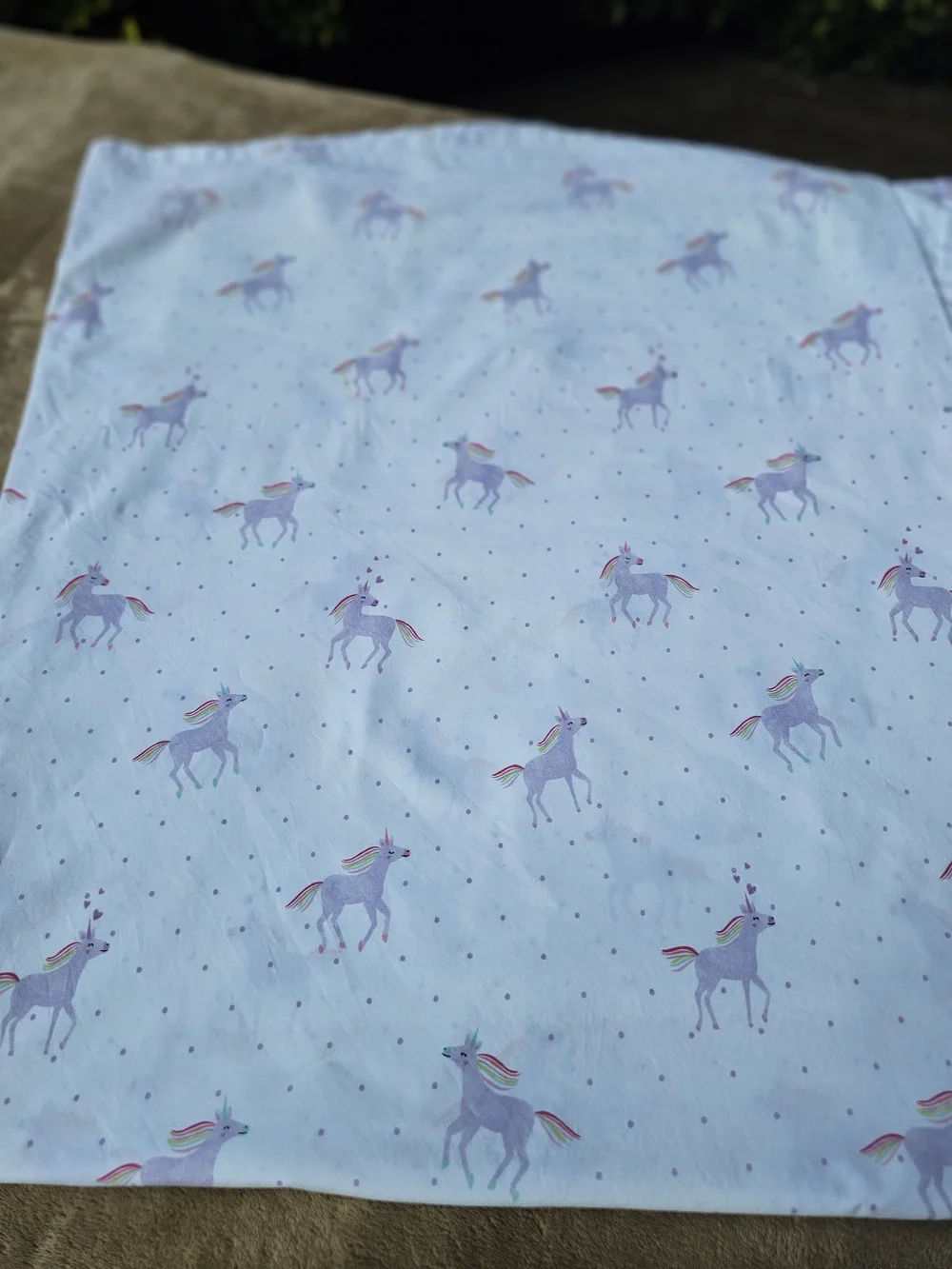 Pottery Barn Kids Purple Unicorn FLAT SHEET.  Full Size.
